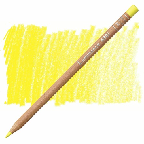 Artist Pencils - Caran D’ache Luminance Pencils Lemon Yellow  (Pack of 3)