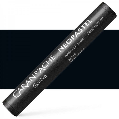 Set of 3 Caran d'Ache Neopastel Black pastels featuring velvety texture and high pigment for vibrant, versatile artistry.
