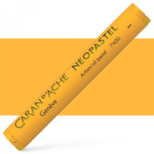 Set of 3 Neopastel orangish yellow artist pastels, featuring a soft, velvety texture and high pigment concentration.