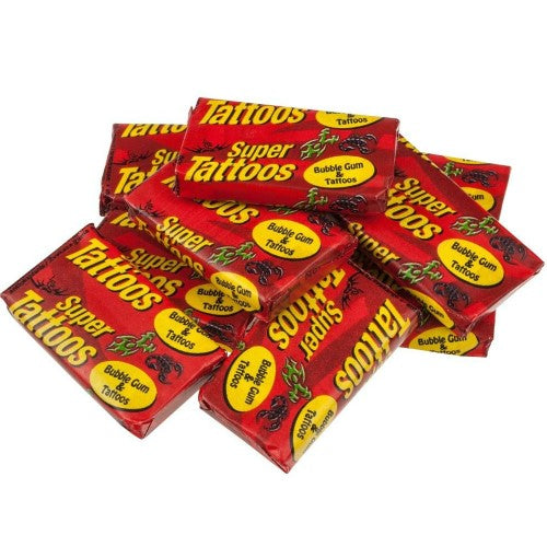 Super Tattoo Bubble Gum ( 200 Pack )