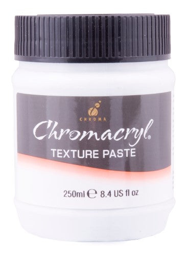 250ml jar of Chromacryl Texture Paste, a versatile acrylic medium for creating stunning textures and effects in artwork.
