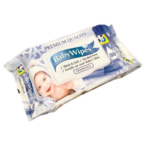 4U Baby Wipes 80's Blue ( 12 Pack )