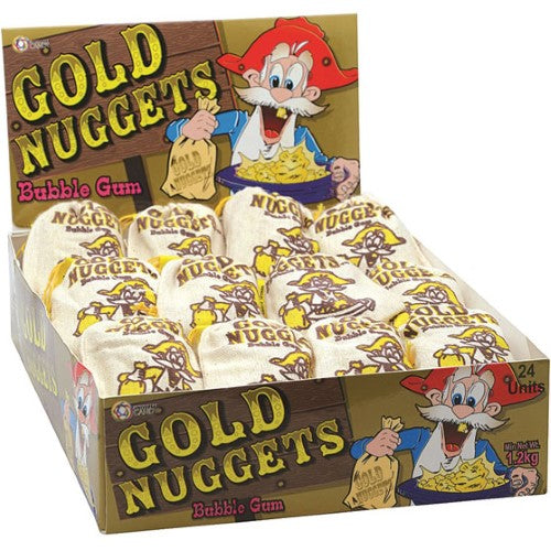 JOJO Gold Nuggets Bubble Gum 50g ( 24 Pack )