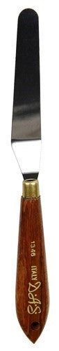 Das 1346 Painting Knife with cranked handle for precision, flexibility, and control in oil, acrylic, and watercolor painting.