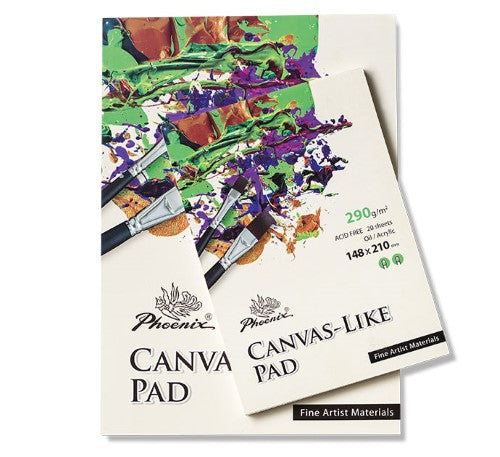 A4 art pad with a canvas-like texture, perfect for oil and acrylic painting, featuring 20 durable sheets.