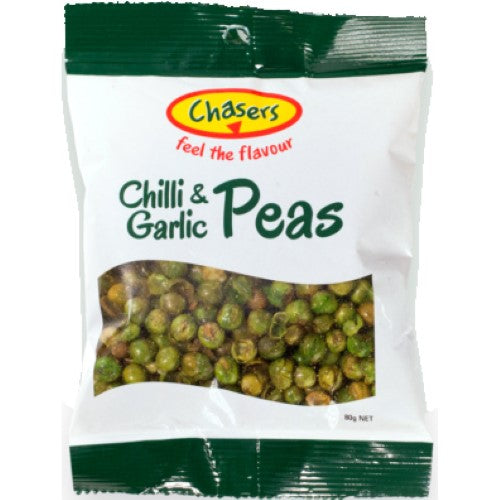 Chasers Chilli & Garlic Peas 200g ( 6 Pack )