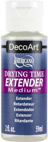 Decoart 2oz Brush N Blend Extender for enhanced acrylic paint blending and extended working time.