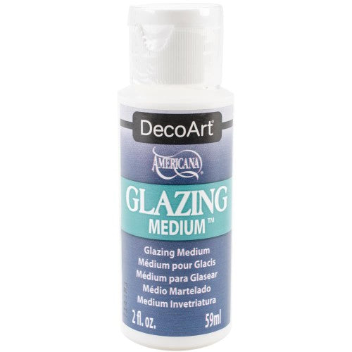 Decoart 2oz Faux Glazing Medium for creating stunning faux finishes and enhancing textures in various art projects.