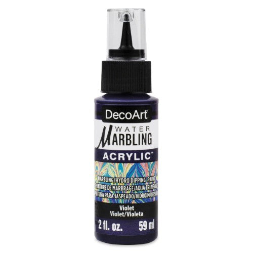 Decoart Water-Marbling Paint in violet, perfect for creating unique, eye-catching water marbling designs.