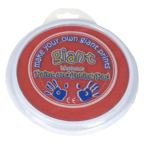 Giant 15cm orange paint pad for kids, perfect for messy painting with palm printers and finger painters, easy to clean.