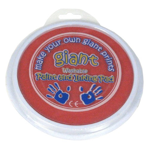 Giant 15cm orange paint pad for kids, perfect for messy painting with palm printers and finger painters, easy to clean.