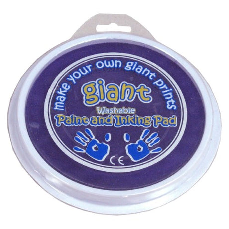 Giant 15cm purple paint pad for kids, perfect for mess-free painting and creative exploration.