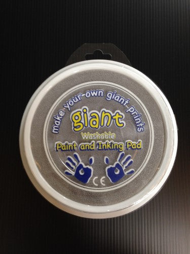 Giant 15cm silver paint pad for mess-free painting, ideal for artists of all ages, easily washable and compact for storage.