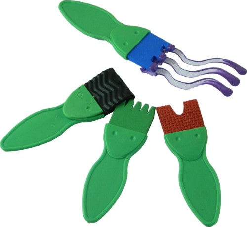 Kids painting tools set of 4, designed for creative patterns and textures, enhancing artistic skills and fine motor development.