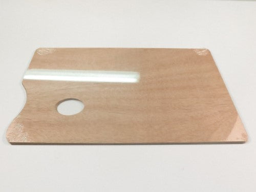 E5312s Wood Palette 20x30 Rect, durable wooden surface for mixing acrylics and oils, ideal for artists and creative projects.