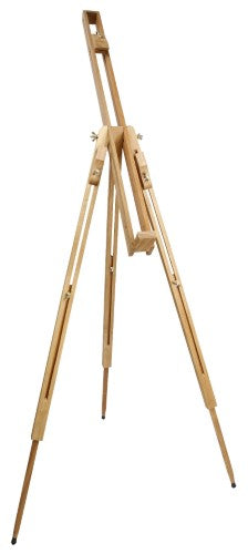 Lightweight elm wood field easel, adjustable to any angle, perfect for outdoor painting or studio use.