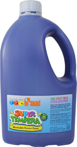 Fas Super Tempera 2ltr Ultra non-toxic paint in vibrant colors, perfect for artists, classrooms, and innovative projects.