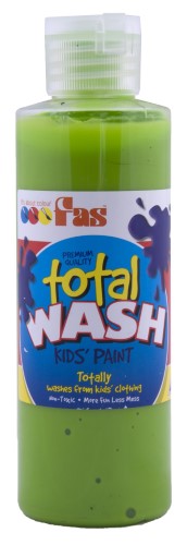 FAS Total Wash 250ml Leaf paint, vibrant and washable, safe for kids, easy to clean from all fabrics, perfect for arts and crafts.