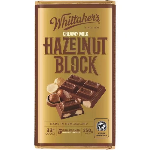 Whittaker's Block Hazelnut 250g ( 12 Pack )