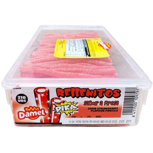 Damel Sour Strawberry Blowpipes ( 210 Pack )