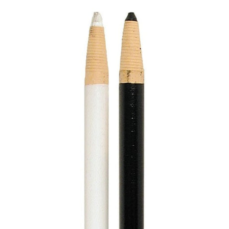 White Paper Wrapped China Marker for versatile marking on glass, plastic, and metal surfaces, featuring retractable lead.