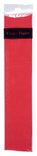 Vibrant red crepe paper roll (50cm x 2m) perfect for crafts, decorations, and school projects.