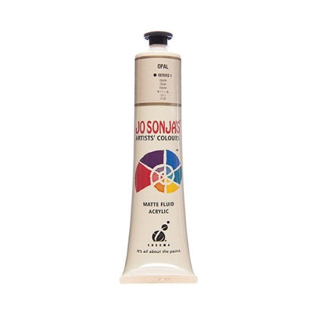 Jo Sonja's 75ml Opal Acrylic Paint, rich opacity, velvet matte finish, ideal for artists, versatile and water-resistant.