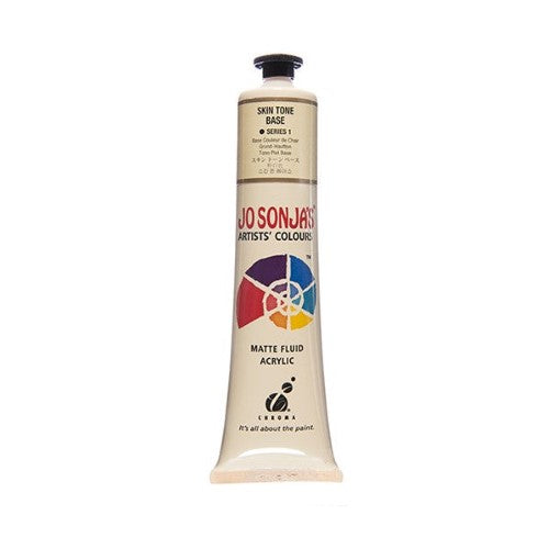 Jo Sonja's 75ml Skin Tone Base Acrylic Paint, perfect for lifelike portraits with a velvet matte finish.