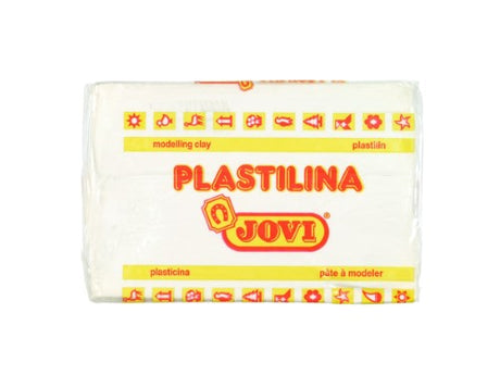 Jovi Plastalina 350gm White - non-toxic modeling paste for kids, perfect for creating flat and 3D art projects.