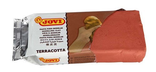 Jovi Air Hardening Clay 1000gm in terracotta, perfect for artists and kids for crafting and easy shaping without mess.