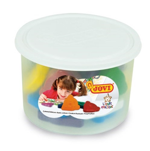 Jovi Wax Crayon Magic Bear Jar 30: soft, non-staining crayons perfect for toddlers, ideal for vibrant creative projects.