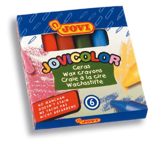 Jovi Wax Crayons 6s - vibrant, thick, and soft crayons for children, perfect for fostering creativity and fine motor skills.