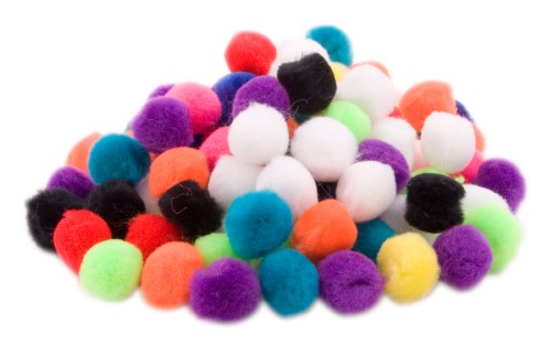 Craft - Pom Poms Assorted Colour 20mm 100pc