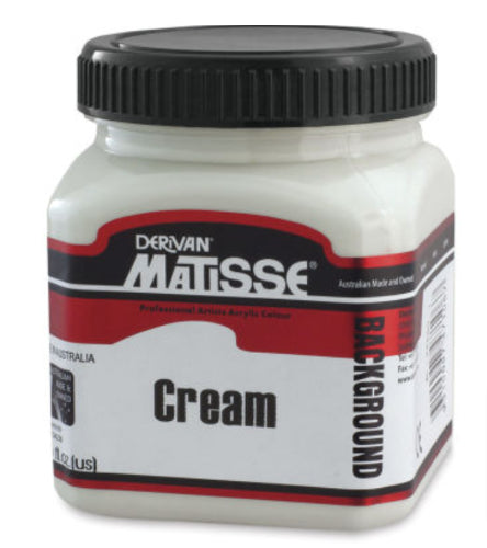 Matisse Background 250ml Cream Acrylic Paint offers high pigmentation, versatility, and a smooth matte finish for various surfaces.