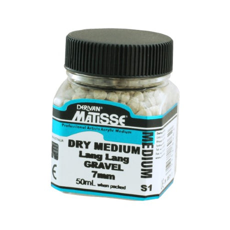 Matisse Dry Med 40ml Lang Gravel 7mm, a versatile texture medium for artists, creates stunning depth and dimension in artwork.
