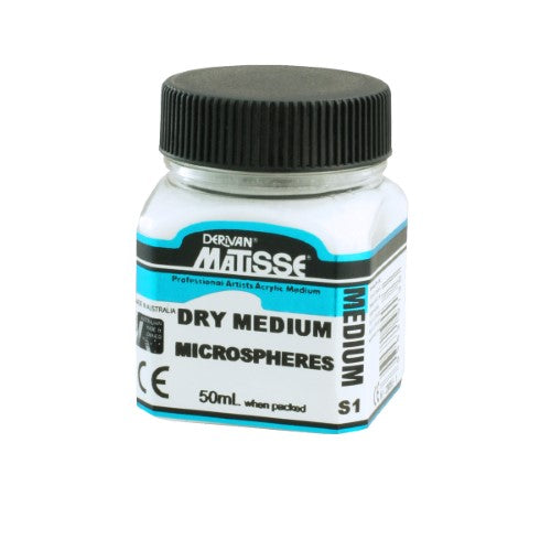 Matisse Dry Med 40ml Microspheres for adding texture and depth to art, perfect for mixed media applications.