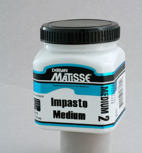 Matisse MM2 250ml Impasto Medium for enhancing texture and depth in paintings, compatible with Matisse Colours.