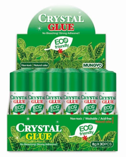 Crystal Glue Stick 8gr: versatile, non-toxic adhesive for crafts, scrapbooking, and repairs with precision application.