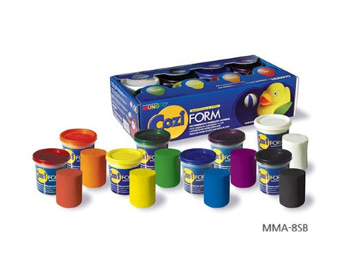 Cozi Form Air-Hardening Modelling Clay, 100g, soft, gluten-free, ideal for safe creative projects, dries in 24 hours.