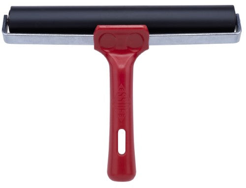 R6 Lino Roller 8'' (200mm) with durable aluminum core, EPDM rubber surface, and versatile for inks and printing techniques.