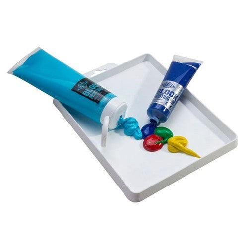 Essdee Ink Tray 240x200mm for rolling inks, featuring spill-proof walls and durable polypropylene design for artists.