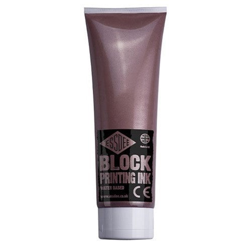 Essdee Block Print Ink 300ml in Met Bronze, perfect for vibrant, metallic block printing with excellent coverage.