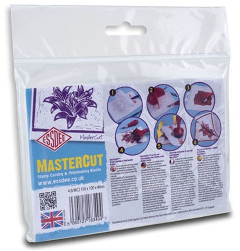 Essdee Mastercut Block 150x100mm for versatile linocut printing and easy carving, perfect for artists of all levels.