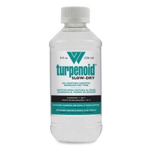 Martin F Weber Turpenoid Slow Dry 236ml, an odorless oil medium with a 200°F flash point for safe thinning and cleaning.