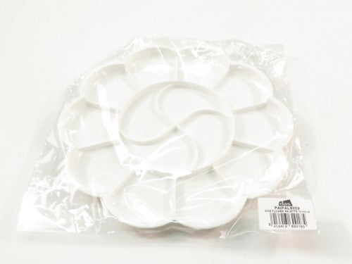DAS 5002 Flower Palette with 14 holes for mixing vibrant colors in watercolor, acrylic, and mixed media art.