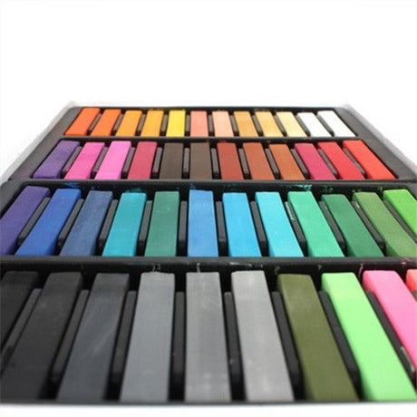 Set of 6 black pastels for vibrant artwork, smooth application, and superior blending for artists and hobbyists.
