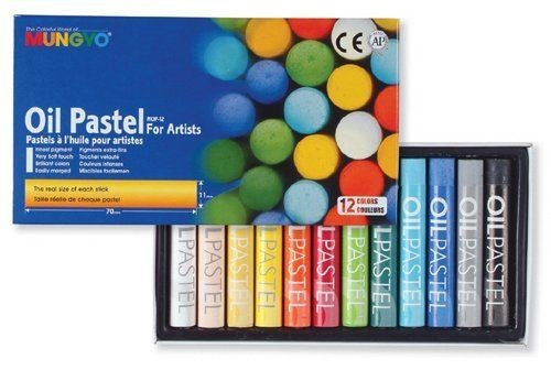 Artist Oil Pastel Set with 12 vibrant colors for smooth, versatile application and durable, fade-resistant creations.