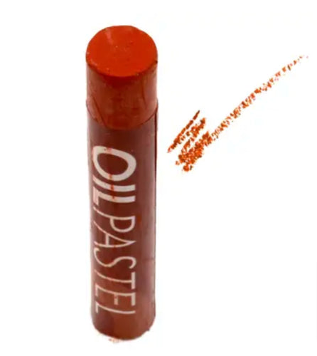 Pack of 6 Dark Ochre oil pastels for artists, featuring smooth application and vibrant colors, perfect for blending and layering.