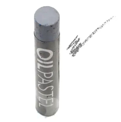 Pack of 6 gray oil pastels, premium quality with a silky texture for blending and vibrant artistic creations.