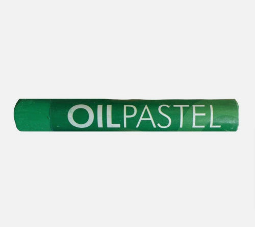 Pack of 6 deep green oil pastels for vibrant art, featuring smooth application and professional-grade pigments.